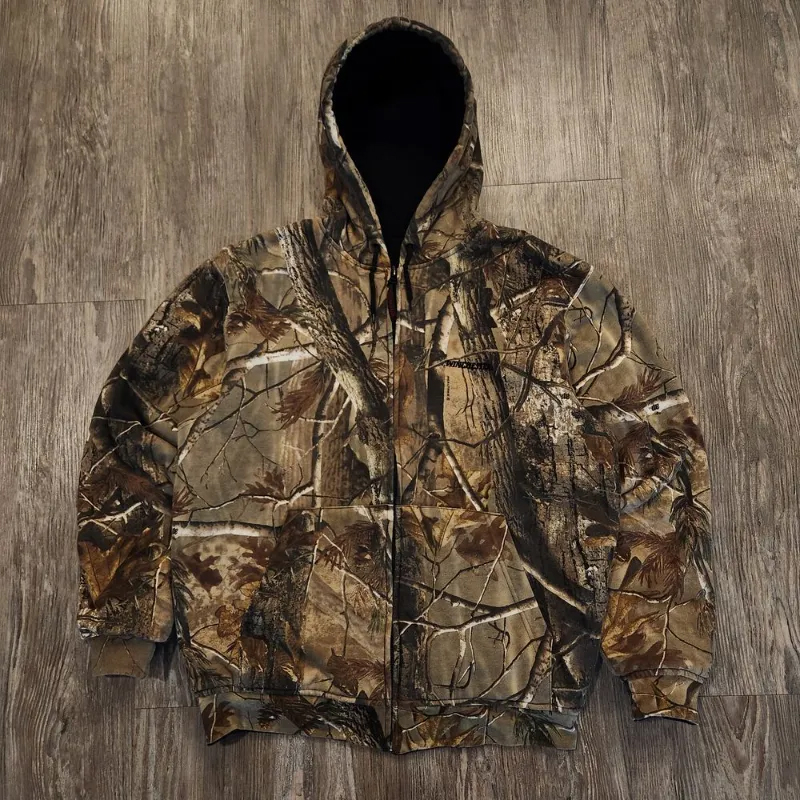 shop camo hoodies mens at hongfeng with custom retro camouflage prints and practical zippers.